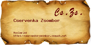 Cservenka Zsombor névjegykártya